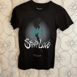 Karol G Strip Love Tour Shirt Mens Black Concert Graphic Tee 2023 Bichota Small